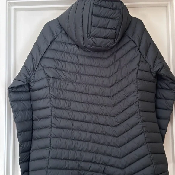 Columbia Women's XL Powder Lite Black hooded Jacket - Picture 2 of 5